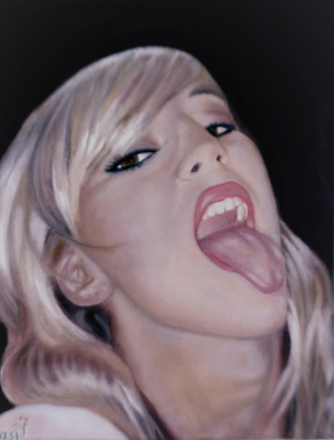 Andreas Halidis  'Female Narcissist', created in 2008, Original Painting Oil.