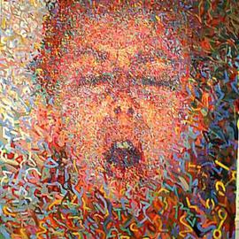 John Hampshire: 'Superstring Siren', 2002 Oil Painting, Portrait. Artist Description: oil on canvas...