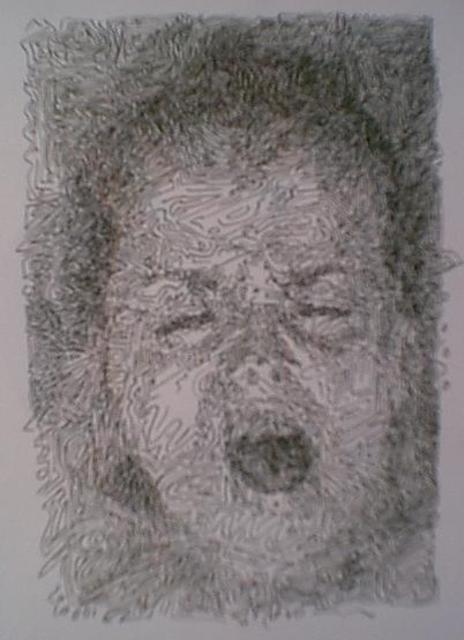 John Hampshire  'Superstring Siren Drawing', created in 2001, Original Drawing Pen.