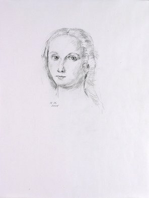 Hana Grosova: 'Lady', 2005 Pencil Drawing, Portrait.  Lady according to Raffaello. ...