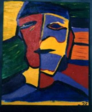 Paul Fucci: 'Philosopher', 1996 Acrylic Painting, Abstract Figurative. 