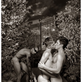 Hans Fahrmeyer: 'the male nude 14', 2017 Black and White Photograph, nudes. Artist Description: men, nude, peniserotic. Male, ...