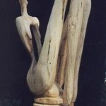 seated figure maple By Harold Gubnitsky