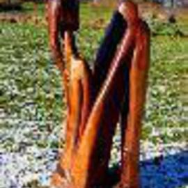 Harold Gubnitsky: 'seated figure walnut', 2011 Wood Sculpture, Abstract Figurative. Artist Description:          wood sculpture maple                ...
