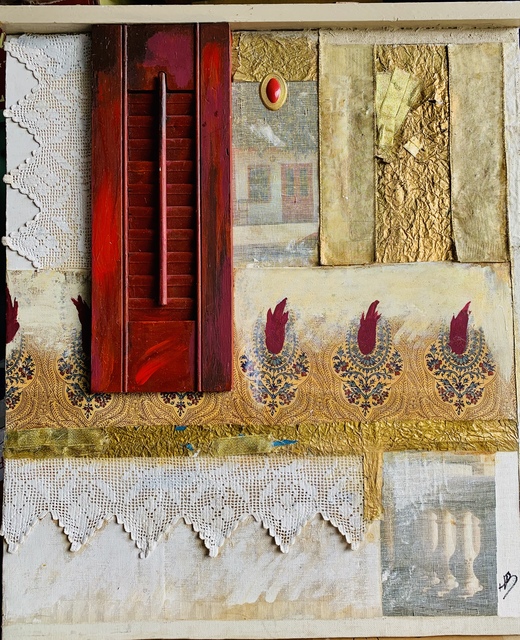 Hatice Brenton  'Red Door', created in 1999, Original Watercolor.