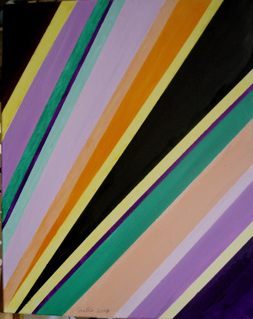 Harris Gulko  'Converging Triangles', created in 2008, Original Painting Ink.