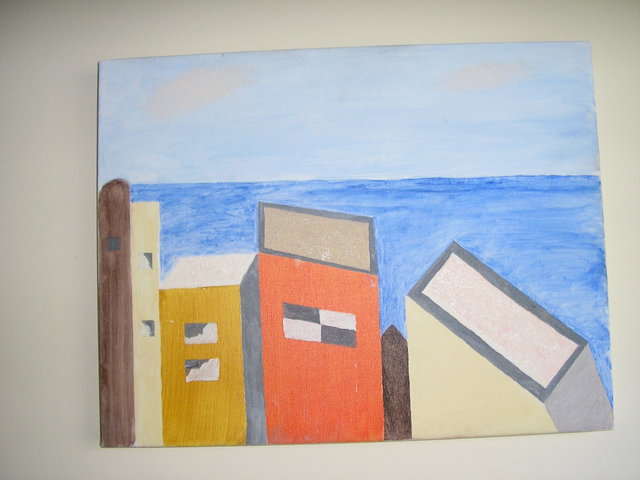 Harris Gulko  'Houses In Jaffa', created in 2006, Original Painting Ink.