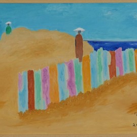 Harris Gulko: 'IN THE SANDS', 2003 Oil Painting, Beach. Artist Description: file 1154 In the sands by the sea...