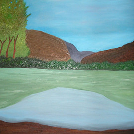 Harris Gulko: 'Secret Pool', 2006 Oil Painting, Nature. Artist Description: While driving through a wooded area we stopped to eat a picnic lunch.  Ashort distance into the woods this beautiful pool suddenly came into viewWhat a panoramaWe found this gem nestled between hills, just a short walk from the highway.  This painting carries wonderful memories of a perfect ...