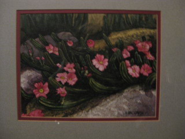 Heidi Bacon  'Cactus In Bloom', created in 1994, Original Reproduction.