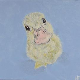 Helen Purcell: 'It Wasnt Me', 2014 Acrylic Painting, Animals. Artist Description: A duckling looking up at the viewer. It' s up to you what mischief you think he has been up to. : ) Acrylic on canvas. Signed original. 12 x 10 ( inches) ...