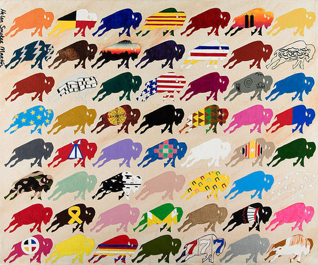 Artist Helen Smoker Martin. 'United Colours Of Buffalo' Artwork Image, Created in 2006, Original Watercolor. #art #artist