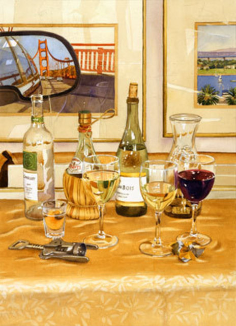 Mary Helmreich  'California Wine And Watercolors By Mary Helmreich', created in 2003, Original Printmaking Giclee.