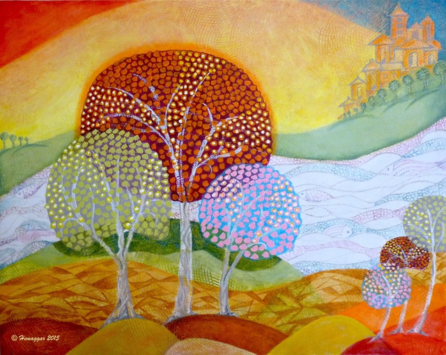 Hemu Aggarwal  'Landscape In My Dream', created in 2015, Original Painting Acrylic.