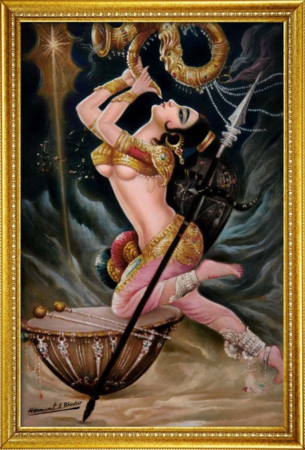 Hemant Bhavsar  'Dancing Lady', created in 2008, Original Painting Oil.