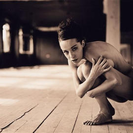 Henning Von Berg: 'LONELY', 2001 Silver Gelatin Photograph, nudes. Artist Description: Model: Kati R. / Czech Republic, Location: Officer' s Academy of abandoned Russian barracks in former EastBerlin/ Germany. Special Limited Edition, original photo print on high quality paper, numbered and signed....