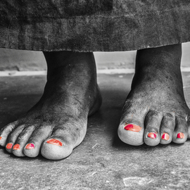 Herman Van Bon: 'african feet', 2018 Black and White Photograph, Culture. Artist Description: African Feet was first exhibited during the UNESCO exhibition  The Invisible Visible  in Oslo in December 2016 January 2017. Since then touring the world. The original print on canvas is still for sale in a limited edition of 10  7 sold already ...