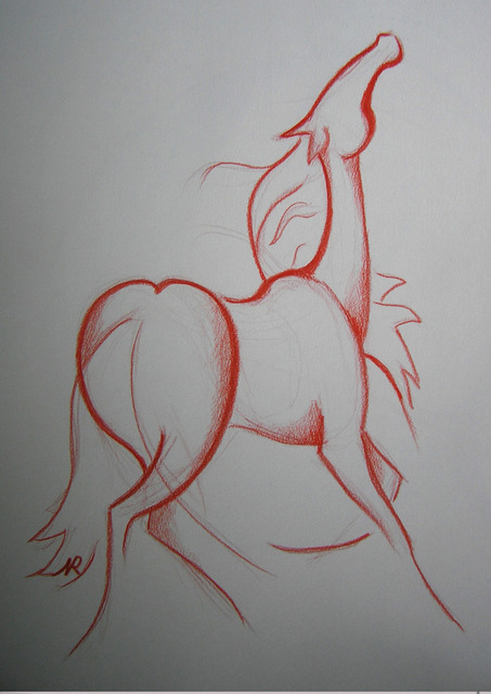 Artist Reka Viktoria Nemet. 'Love Horse' Artwork Image, Created in 2008, Original Computer Art. #art #artist