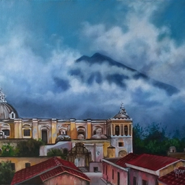 Hugo Gramajo: 'Cielo de Antigua', 2015 Acrylic Painting, Landscape. 