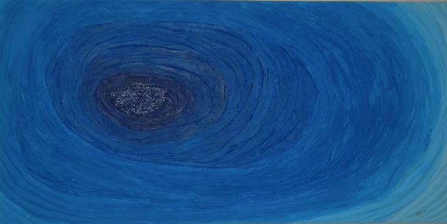 Artist Harold Tanner. 'The Blue Pool' Artwork Image, Created in 2015, Original Painting Acrylic. #art #artist