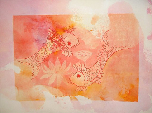 Artist Hilary Pollock. 'China Series FISH' Artwork Image, Created in 2009, Original Digital Print. #art #artist