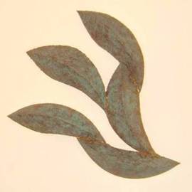 Bob Hill: 'Natures Harmony', 2009 Steel Sculpture, Abstract. Artist Description:  These golden/ vertigris pods flow beautifully in a timeless rhythm in this harmonious wall sculpture ...