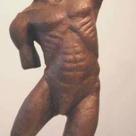 Bob Hill: 'Triumph', 2001 Ceramic Sculpture, Figurative. Artist Description: This terracotta version won first prize for sculpture at the Kent Art Association' s 2001 Spring Show. It has a great bronze patina. A casting of 