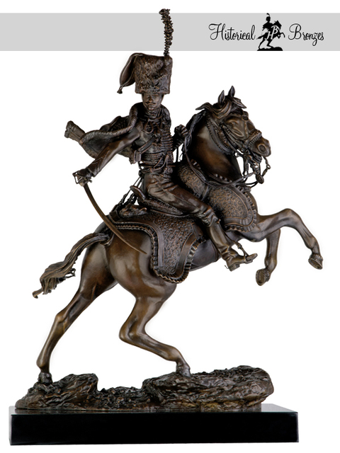 Fernando  Andrea  'Officier De Chasseur A Cheval De La Garde Imperial', created in 2014, Original Sculpture Bronze.