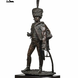 Fernando  Andrea: 'le capitaine 1805', 2019 Bronze Sculpture, History. Artist Description: BY FERNANDO ANDREASCALE 1: 6 BRONZE SCULPTURELIMITED EDITION  20 copies WOODEN BASE and CERTIFICATE OF AUTHENTICITY INCLUDED  Wax Stamp and signature of the sculptor HISTORYBy closely following a Detaille s illustration of a French captain of Hussars in 1805, this outstanding work by Fernando Andrea ...
