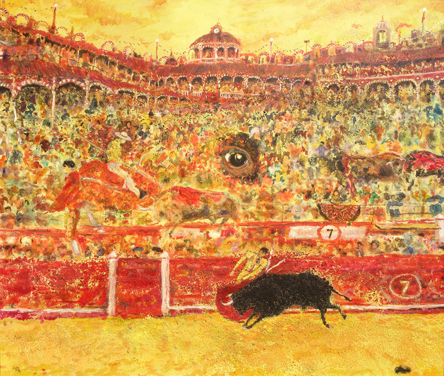Carlos Pardo  'Fiesta Bullfighting', created in 2006, Original Drawing Pastel.