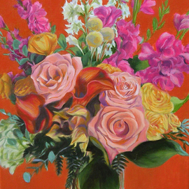 H. N. Chrysanthemum: 'Flowers I', 2016 Oil Painting, Floral. Artist Description:  Floral Oil Painting  ...