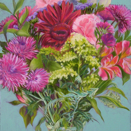 H. N. Chrysanthemum: 'Flowers IV', 2016 Oil Painting, Floral. Artist Description:  Floral Oil Painting ...