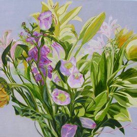 H. N. Chrysanthemum: 'Flowers IX', 2016 Oil Painting, Floral. Artist Description:  Floral Oil Painting ...