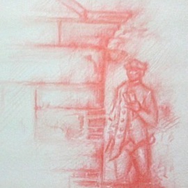 Waldemar A. S. Buczynski: 'A sketch of Captain Cook', 2008 Other Drawing, Figurative. Artist Description:      A sketch of Captain Cook, 15th of November, 2008, Fitzroy Gardens, Melbourne, Victoria, Australia.           ...