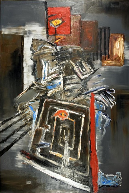 Maciej Hoffman  'Something Is Falling Apart', created in 2008, Original Painting Oil.