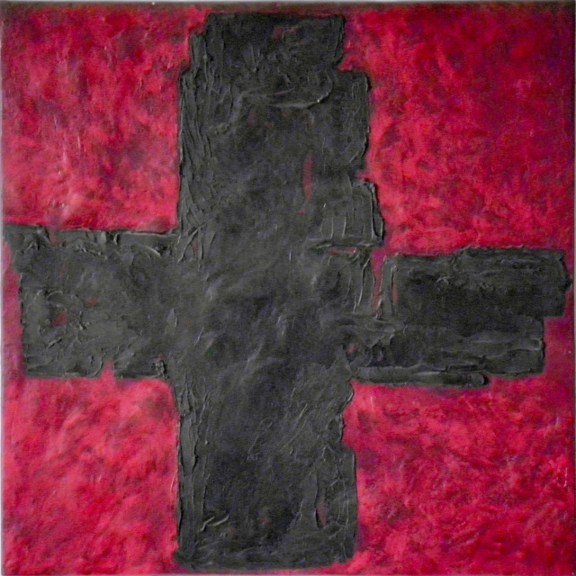Hannes  Hofstetter  'Deep Inside Cross', created in 2002, Original Painting Acrylic.