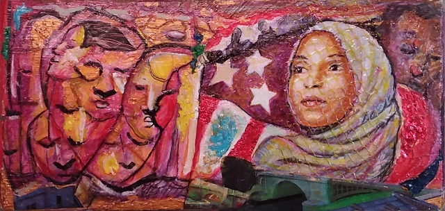 Artist Hampton  Olfus . 'Eyes On Americans' Artwork Image, Created in 2019, Original Giclee Reproduction. #art #artist