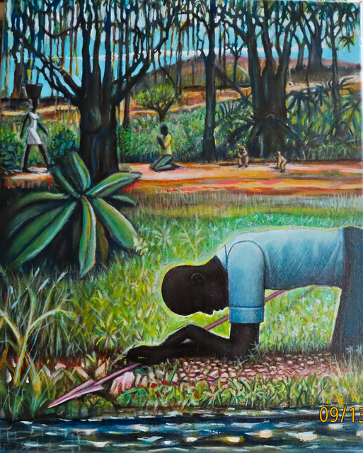 Hampton  Olfus   'Working Playing And Praying', created in 2020, Original Giclee Reproduction.