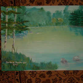 Barbara Honsberger: 'Cool Water', 2008 Oil Painting, Landscape. 