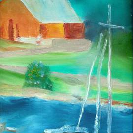 Barbara Honsberger: 'Sailboats', 2010 Oil Painting, Landscape. Artist Description:  Sailboats waiting. ...