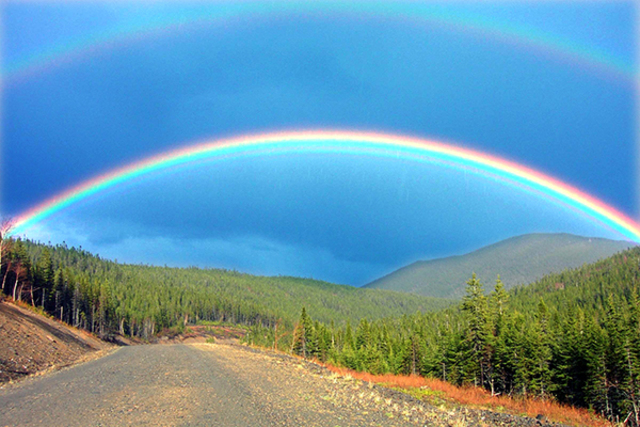 Artist Harvey Horowitz. 'Gaspe Double Rainbow' Artwork Image, Created in 2006, Original Photography Color. #art #artist