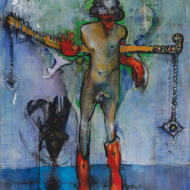 Vladimir Hristov: 'Male', 2009 Acrylic Painting, Fetish. 