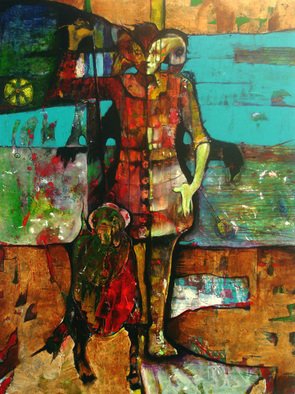 Vladimir Hristov: 'St George With his Dog', 2008 Acrylic Painting, Undecided. 