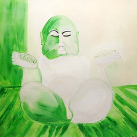 Green Buddha By Mert Ulcay