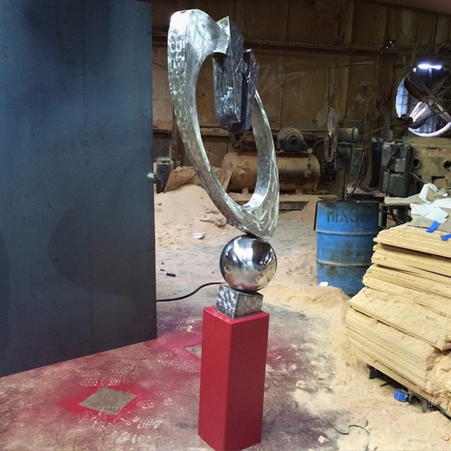 Hunter Brown  'Gravity', created in 2015, Original Sculpture Aluminum.