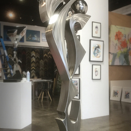 Hunter Brown: 'elephant dreams', 2018 Steel Sculpture, Abstract. Artist Description: Modern sculpture constructed in marine grade stainless steel. ...