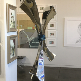 Hunter Brown: 'soul tie', 2018 Steel Sculpture, Abstract. Artist Description: Modern mirror polished sculpture constructed in marine grade stainless steel. ...