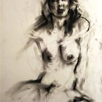 Seated Nude Edit Charcoal 013 By Hyacinthe Kuller-Baron