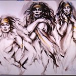 Three Female Goddesses By Hyacinthe Kuller-Baron