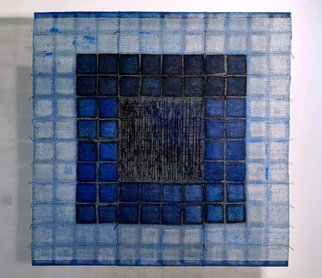 Hye Shin: 'walk through the path', 2018 Fiber, Abstract. Irish Linen, handmade paper, twigs, paint...